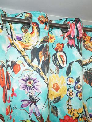 8 metal eyelets printed door curtain - 14735360 - Standard Image - 2