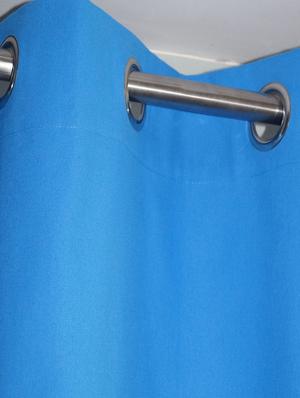 cotton door curtain with 8 metal eyelets and tieback - 14735375 - Standard Image - 2