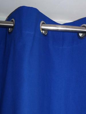 cotton door curtain with 8 metal eyelets and tieback - 14735385 - Standard Image - 2