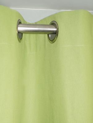 cotton door curtain with 8 metal eyelets and tieback - 14735386 - Standard Image - 2