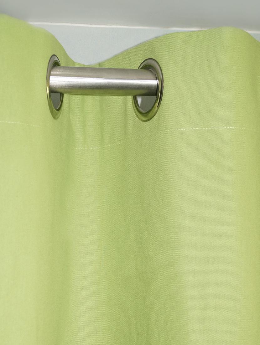 cotton door curtain with 8 metal eyelets and tieback - 14735386 - Zoom Image - 2