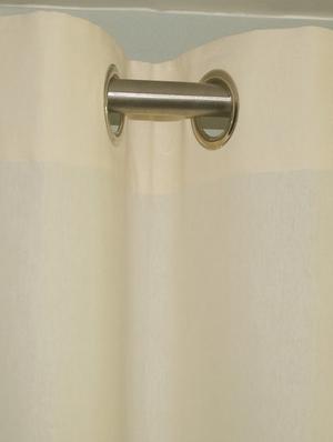cotton door curtain with 8 metal eyelets and tieback - 14735387 - Standard Image - 2
