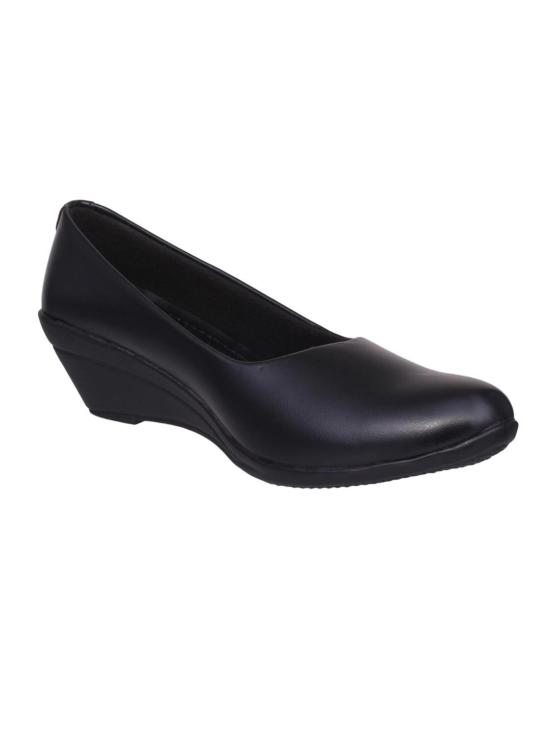 black faux leather slip on formal shoes - 14735534 - Zoom Image - 1
