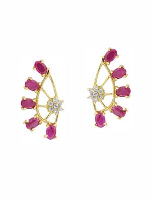 multi colored metal drop earrings (set of 3) - 14735633 - Standard Image - 3
