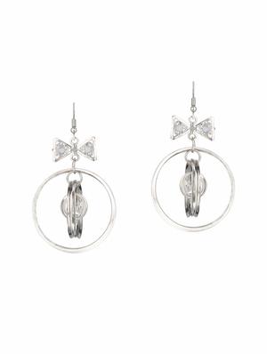 multi colored metal drop earrings (set of 3) - 14735633 - Standard Image - 4