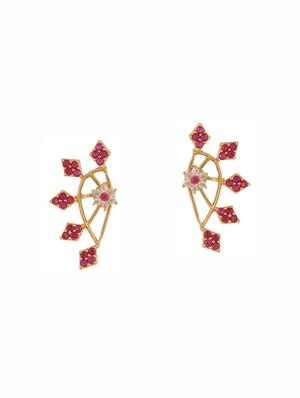 multi colored metal drop earrings (set of 3) - 14735671 - Standard Image - 2