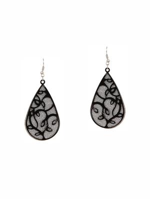 silver metal drop earrings (set of 4) - 14735678 - Standard Image - 3