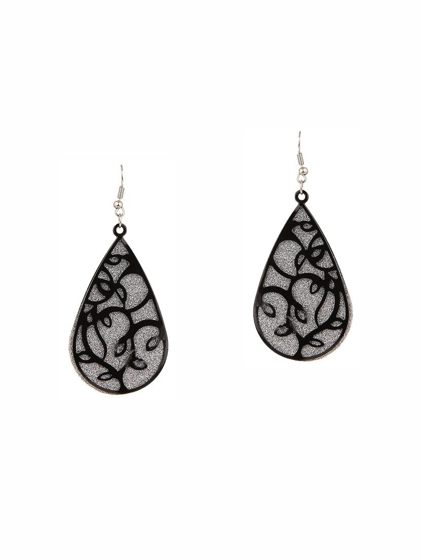 silver metal drop earrings (set of 4) - 14735678 - Zoom Image - 3