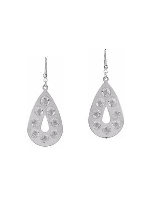 silver metal drop earrings (set of 4) - 14735684 - Standard Image - 4