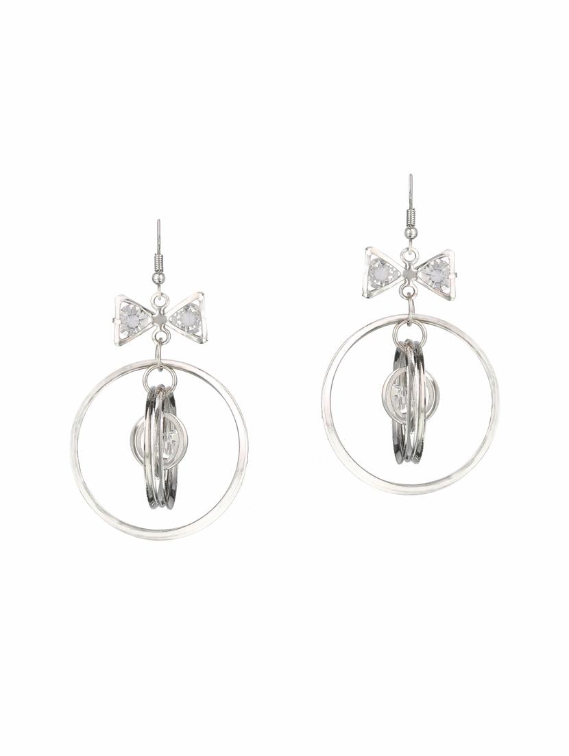 silver metal drop earrings (set of 4) - 14735684 - Zoom Image - 3