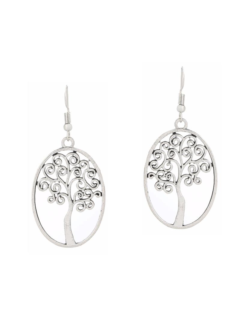 silver metal drop earrings (set of 4) - 14735753 - Zoom Image - 5