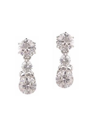 silver metal drop earrings - 14735774 - Standard Image - 7