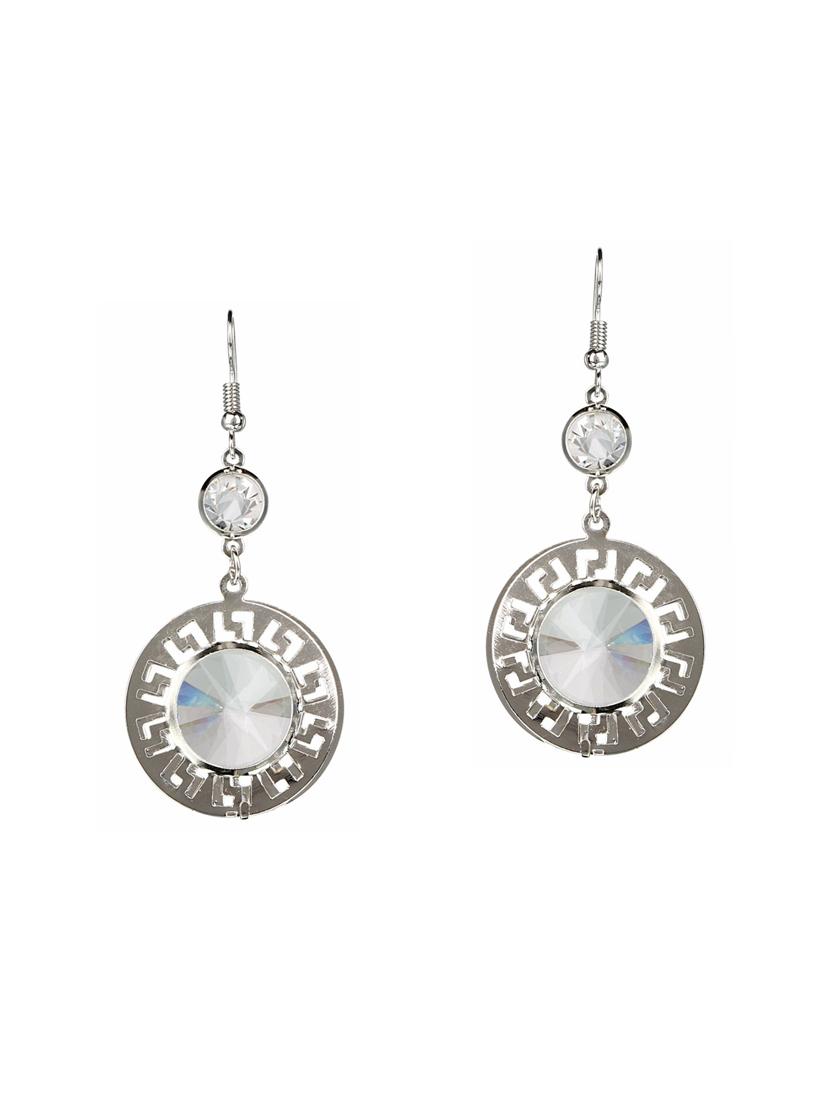 silver metal drop earrings - 14735774 - Zoom Image - 5