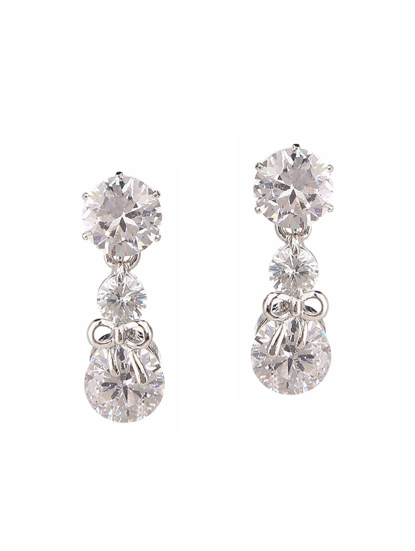silver metal drop earrings - 14735774 - Zoom Image - 7