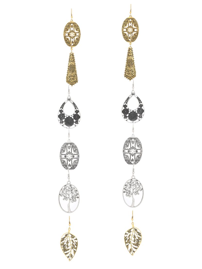 multi colored metal drop earrings (set of 6) - 14735827 - Zoom Image - 1
