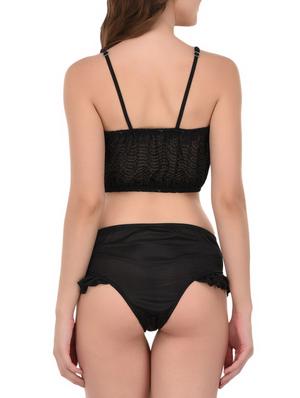 black solid nightwear set - 14735829 - Standard Image - 7