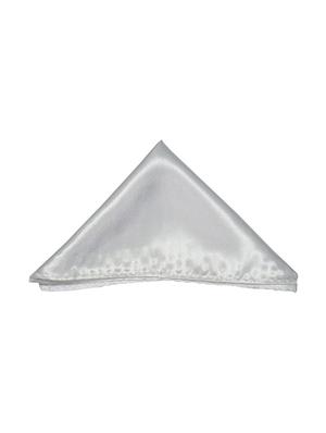 white micro fiber bow tie and handkerchief - 14736773 - Standard Image - 3