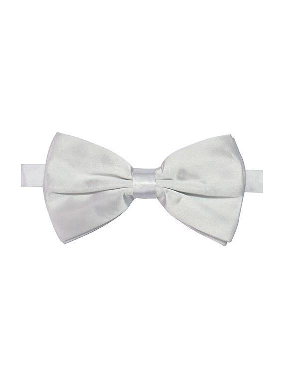 white micro fiber bow tie and handkerchief - 14736773 - Zoom Image - 2