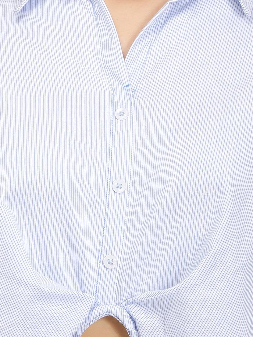 tie knot sleeved asymmetric top - 14736802 - Zoom Image - 4