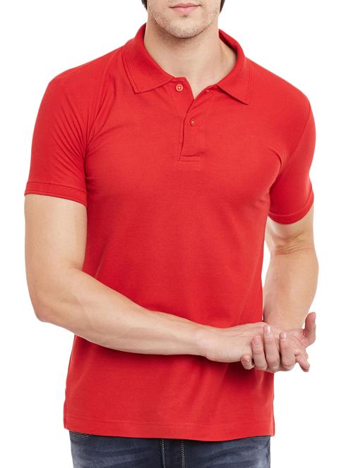 red polyester t-shirt - 14737467 - Standard Image - 1