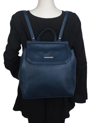 blue leatherette regular backpack - 14738173 - Standard Image - 6