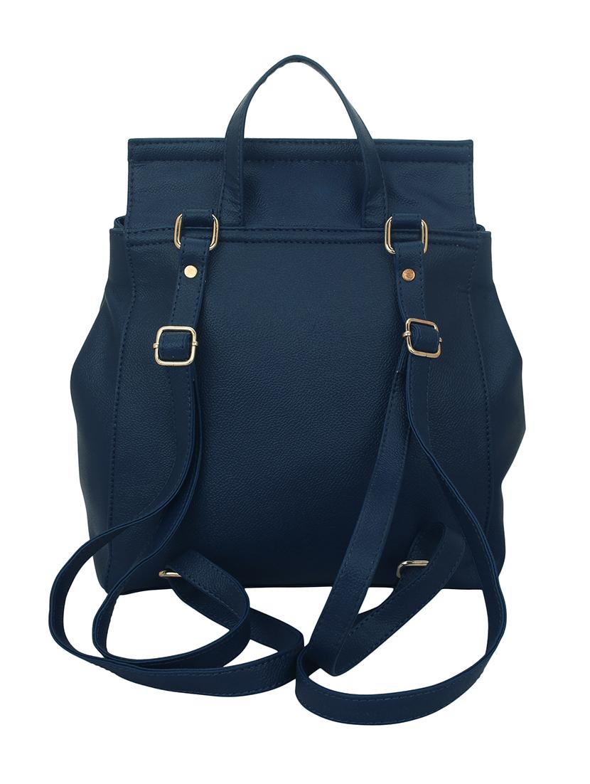blue leatherette regular backpack - 14738173 - Zoom Image - 2