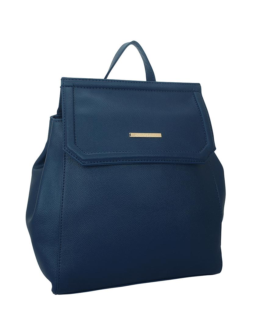 blue leatherette regular backpack - 14738173 - Zoom Image - 4