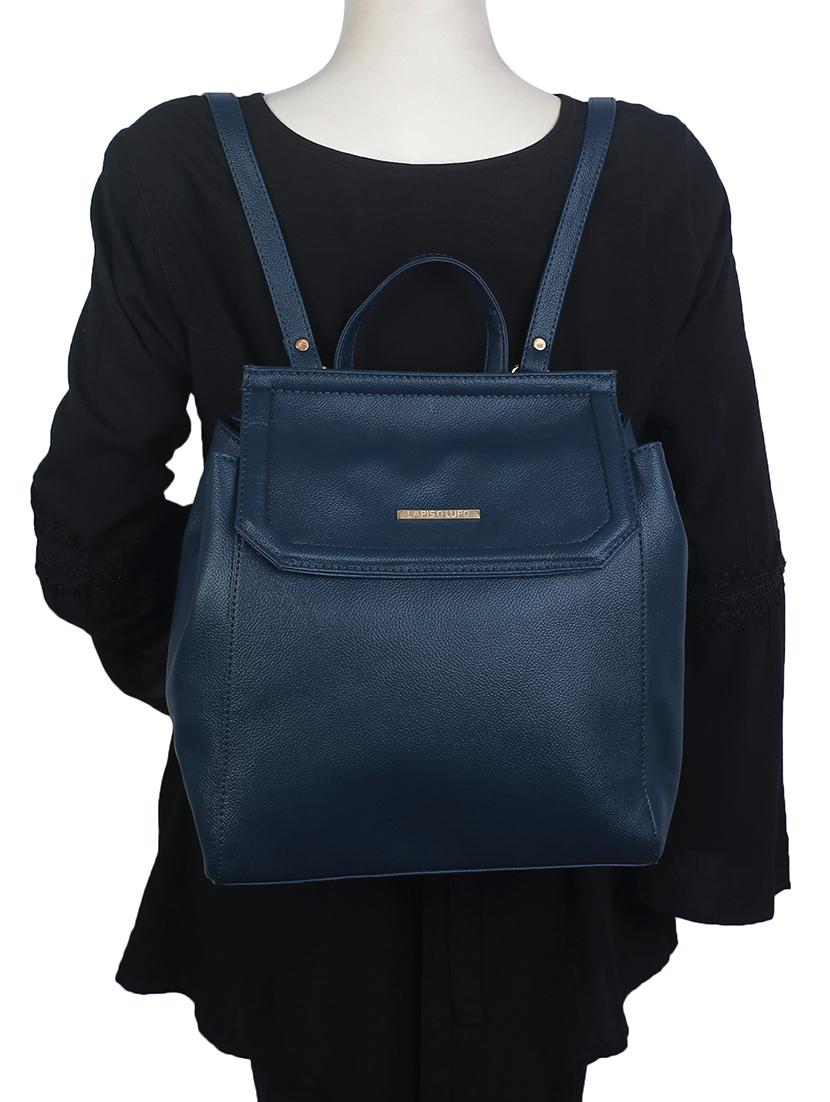 blue leatherette regular backpack - 14738173 - Zoom Image - 6