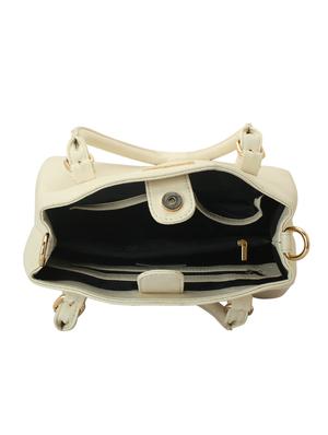 white leatherette regular handbag - 14738176 - Standard Image - 3