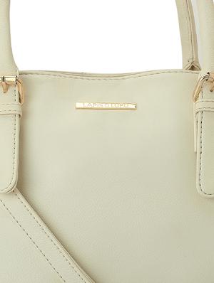 white leatherette regular handbag - 14738176 - Standard Image - 4