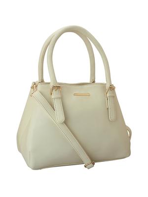 white leatherette regular handbag - 14738176 - Standard Image - 5