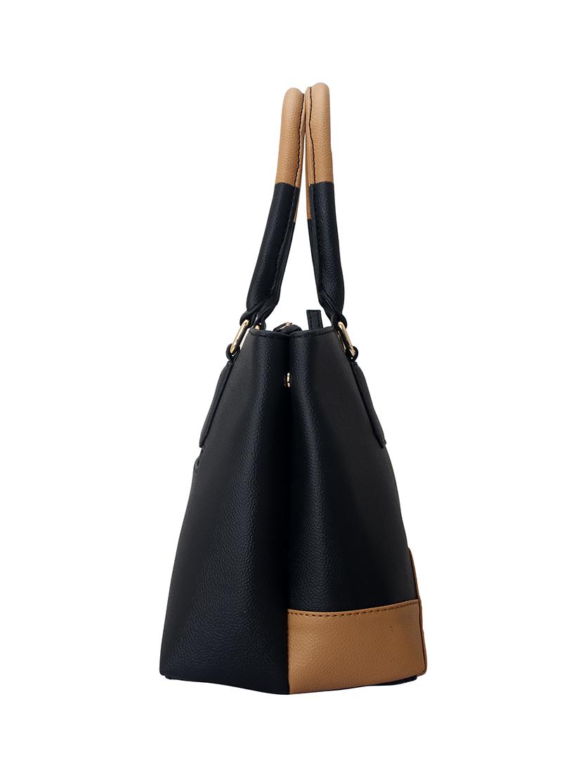 black leatherette regular handbag - 14738180 - Zoom Image - 6