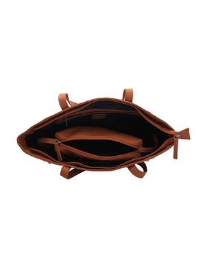 tan leatherette combo tote - 14738188 - Standard Image - 3