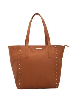 tan leatherette combo tote - 14738188 - Standard Image - 4