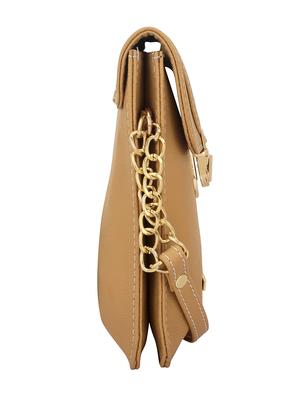 beige leatherette regular sling bag - 14738207 - Standard Image - 5
