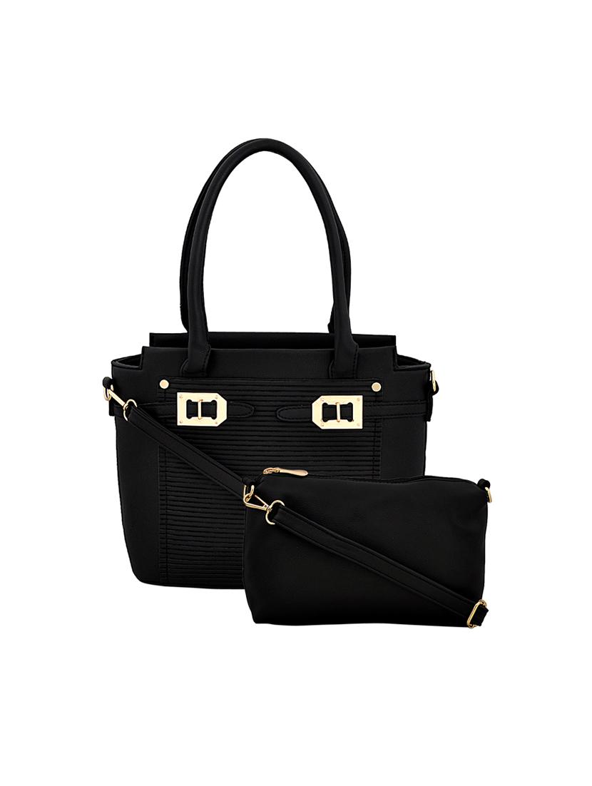 black leatherette handbag - 14738379 - Zoom Image - 1