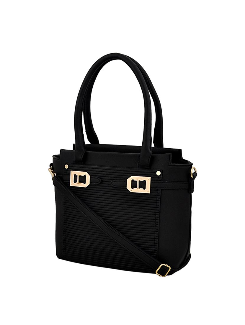black leatherette handbag - 14738379 - Zoom Image - 4