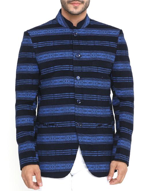 blue cotton casual blazer - 14738768 - Standard Image - 1