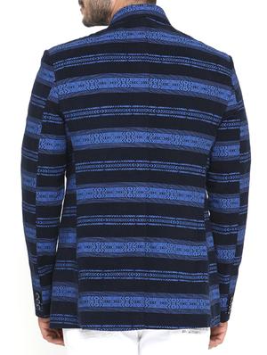 blue cotton casual blazer - 14738768 - Standard Image - 3