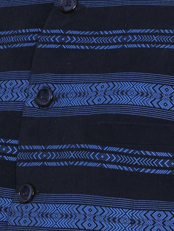 blue cotton casual blazer - 14738768 - Zoom Image - 4