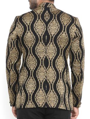 black cotton casual blazer - 14738772 - Standard Image - 3