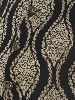 black cotton casual blazer - 14738772 - Standard Image - 4