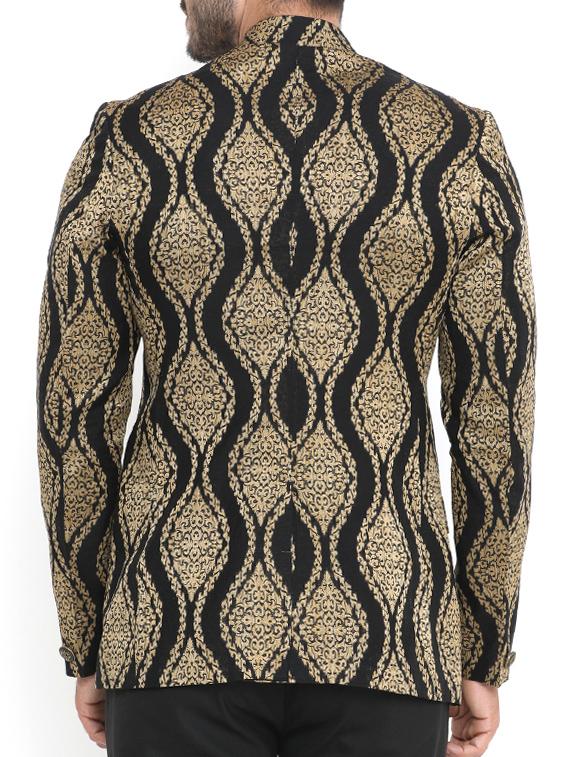 black cotton casual blazer - 14738772 - Zoom Image - 3