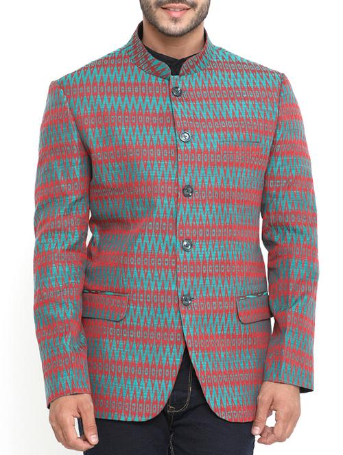 multi colored cotton casual blazer - 14738783 - Standard Image - 1
