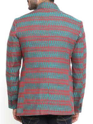 multi colored cotton casual blazer - 14738783 - Standard Image - 3