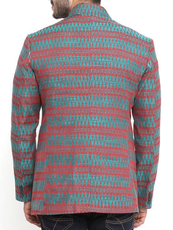 multi colored cotton casual blazer - 14738783 - Zoom Image - 3