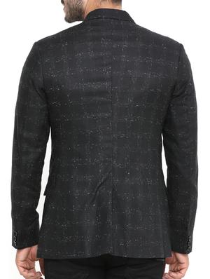 black cotton casual blazer - 14738786 - Standard Image - 3