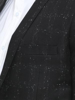 black cotton casual blazer - 14738786 - Standard Image - 4