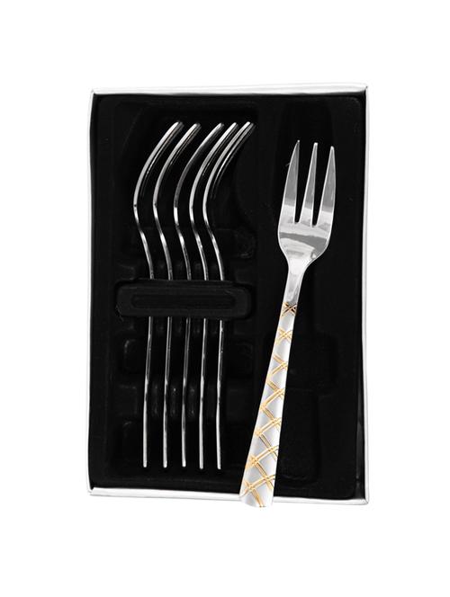 Cake Forks Gold Finish Set of 6 - 14739040 - Standard Image - 1
