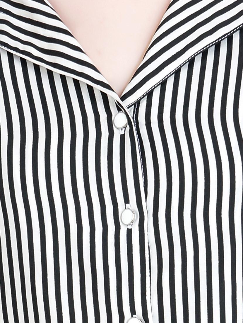 tie back striped belted dress - 14740314 - Zoom Image - 4